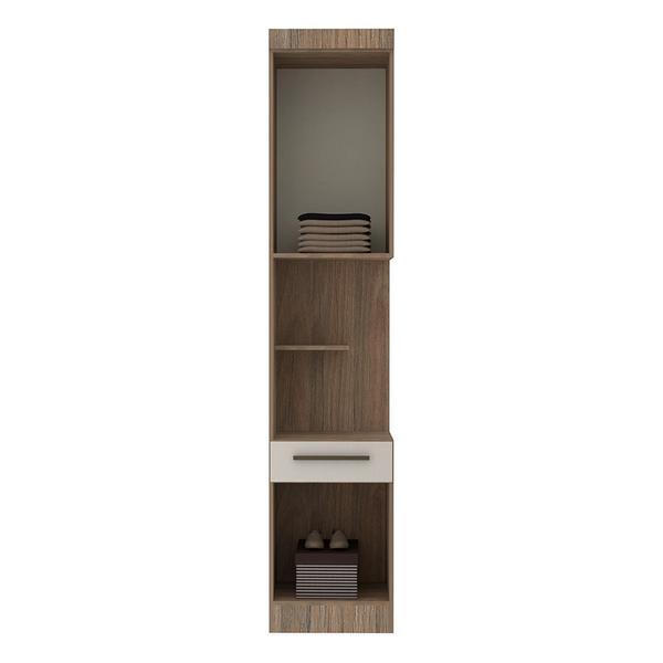 Imagem de Guarda Roupa Modulado Mesa de Cabeceira Alta 1 Porta 1 Gaveta 45cm Slim Luciane MA³veis