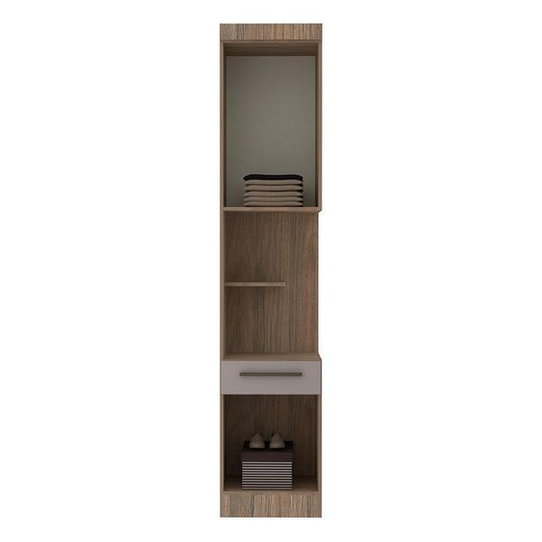 Imagem de Guarda Roupa Modulado Mesa de Cabeceira Alta 1 Porta 1 Gaveta 45cm Slim Luciane Móveis