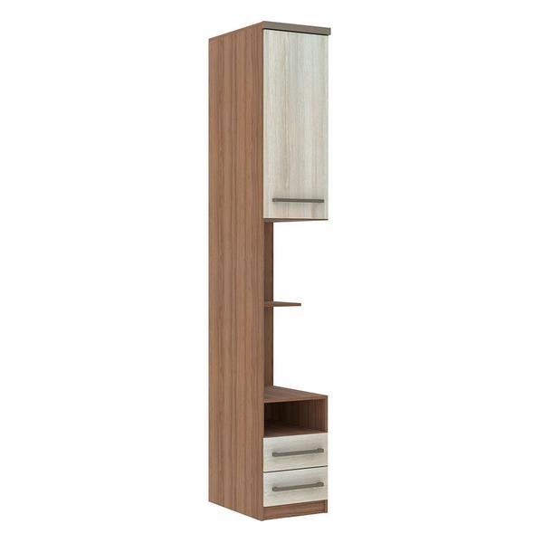 Imagem de Guarda Roupa Modulado Mesa de Cabeceira Alta 1 Porta 2 Gavetas 38cm Connect Luciane Móveis