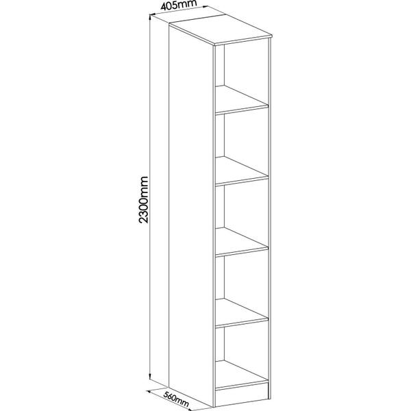 Imagem de Guarda Roupa Modulado Requinte com 1 Porta - Branco Line/Macadâmia