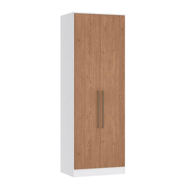 Imagem de Guarda Roupa Modulado Requinte com 2 Portas - Branco Line/Macadâmia