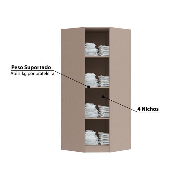 Imagem de Guarda Roupa Modulado Requinte de Canto com 1 Porta - Duna Line