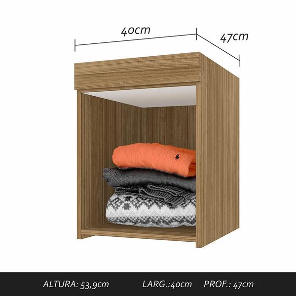 Imagem de Guarda Roupa Modulado Solteiro Viola Bor/grafite - Móveis Arapongas