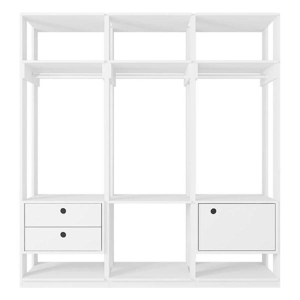 Imagem de Guarda Roupa Modulado Titan 3 Peças Branco - Móveis Leão