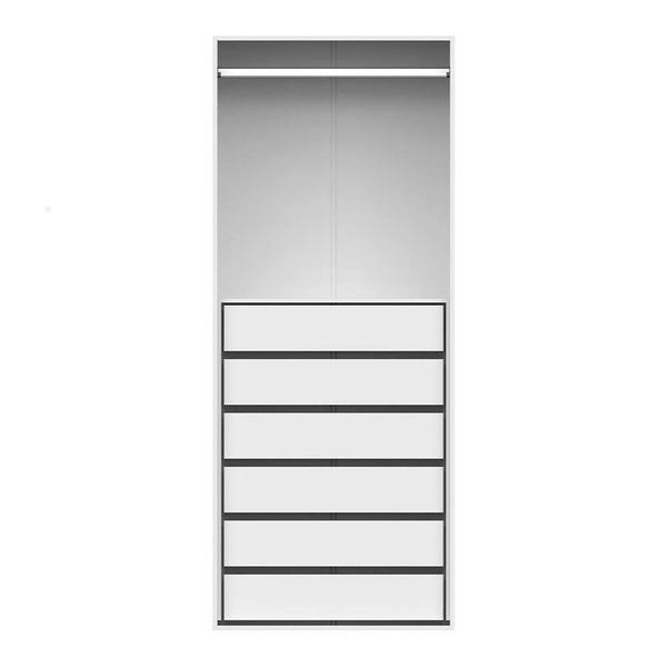 Imagem de Guarda-Roupa Modulado Tuyo 6 GV e 1 Cabideiro Branco 90 cm