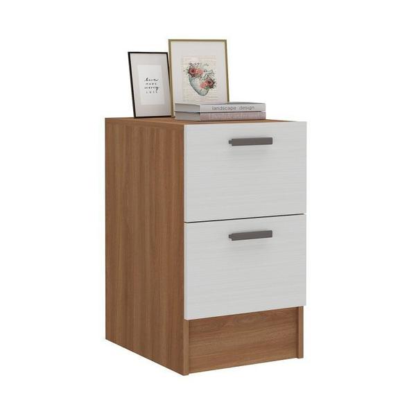 Imagem de Guarda-Roupa Modulado Viena 10 Portas 8 Gavetas 7 Peças Espresso Móveis Nogal/Branco