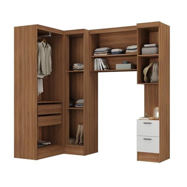 Imagem de Guarda-roupa Modulado Viena 6 Portas 6 Gavetas 4 Peças Espresso Móveis