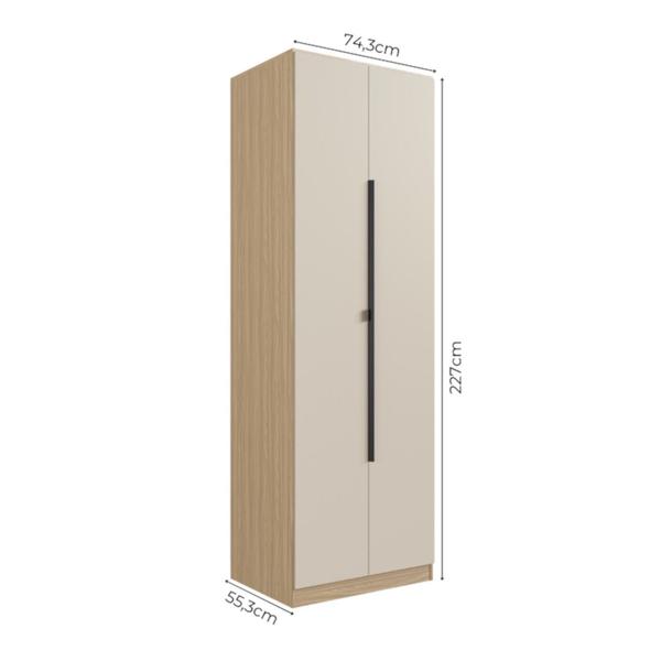 Imagem de Guarda Roupa Modular 2 Portas 6 Prateleiras Nancy