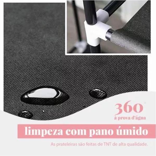 Imagem de Guarda Roupa Multiuso Dobravel Compacto 2 Portas Pratico Leve Para Roupas Sapatos Travesseiro Facil De Montar Quarto Sala Lavanderia Viagens