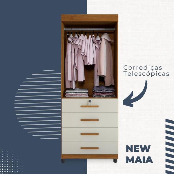 Imagem de Guarda Roupa New Maia 2 Portas 4 Gavetas com Chave Benetil Móveis