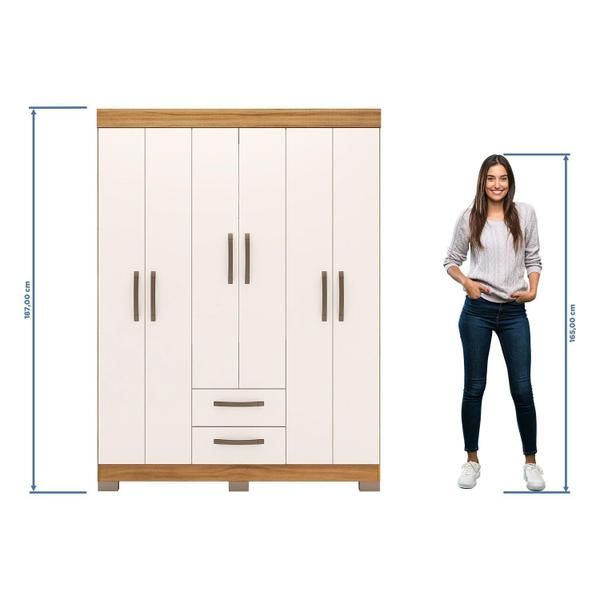 Imagem de Guarda-roupa Nt6015 com 6 Portas e 2 Gavetas