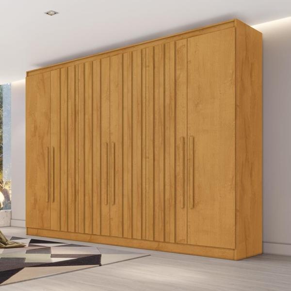 Imagem de Guarda Roupa Oxford 6 Portas 4 Ripadas 4 Gavetas MDF - MadeMarcs