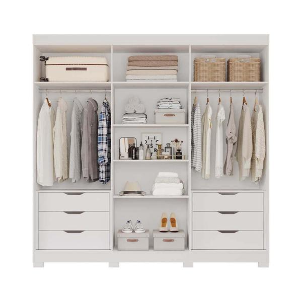 Imagem de Guarda Roupa Panan Cecilia 6 Portas com Pés 100% MDF - Branco