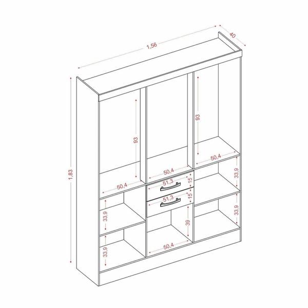 Imagem de Guarda-roupa para Quarto 7 Portas 2 Gavetas