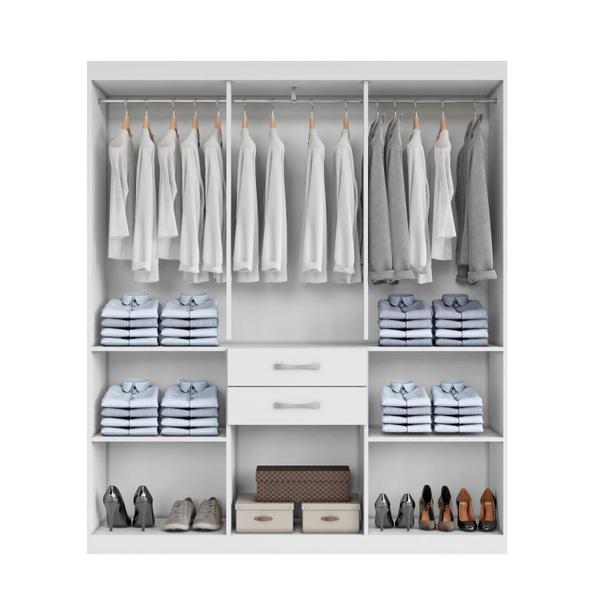 Imagem de Guarda-roupa para Quarto 7 Portas 2 Gavetas Branco