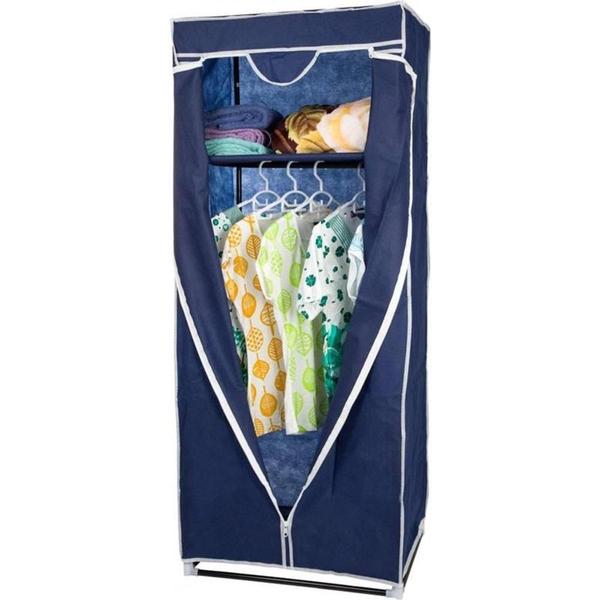 Guarda roupa portatil arara organizador prateleiras cabideiro - Tempo Real Imagem de Guarda roupa portatil arara organizador prateleiras cabideiro