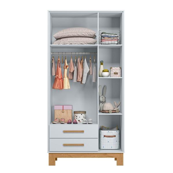 Imagem de Guarda-Roupa Qmovi Q Encanto Slim 3 Portas 2 Gavetas