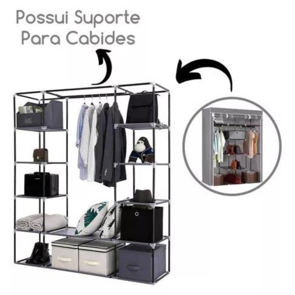 Imagem de Guarda Roupa Retratil Dobravel Multi E Organizador De Roupas