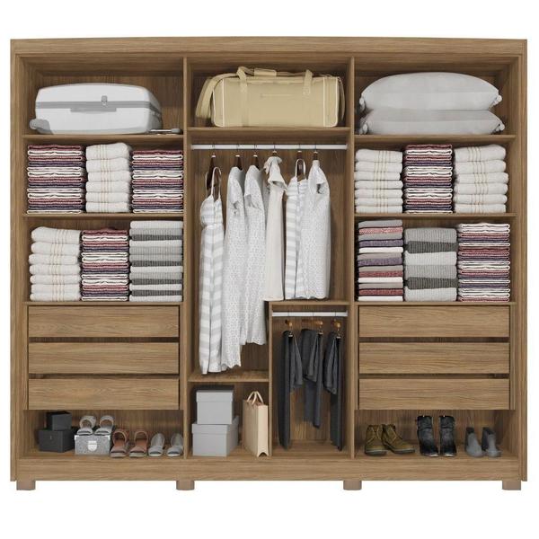 Imagem de Guarda Roupa / Roupeiro Kappesberg CB03N566-NGMC 6 Portas 6 Gavetas 235x269x56cm