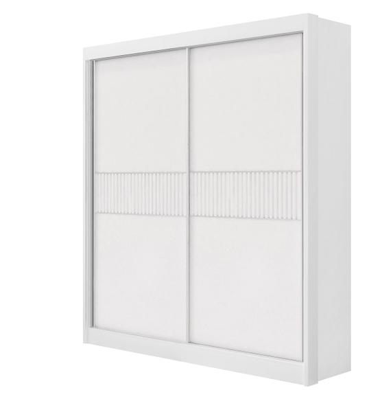 Imagem de Guarda Roupa Santorini Ripado 2 Pts 100% MDF D Doro Móveis - Branco