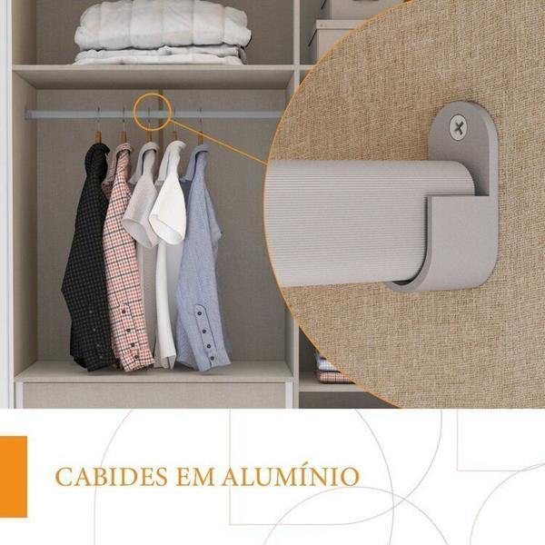 Imagem de Guarda-Roupa Sevilha 3 Portas Cômoda 8 Gavetas Mesa de Cabeceira 2 Gavetas Branco