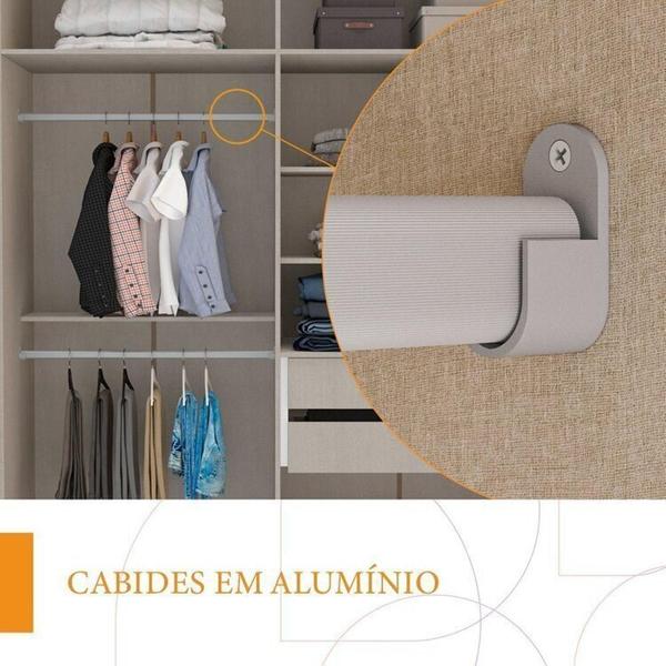 Imagem de Guarda-Roupa Sevilha 4 Portas Cômoda 5 Gavetas Cama Infanto Juvenil Solteiro Branco