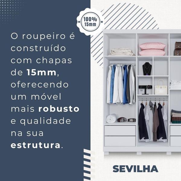 Imagem de Guarda Roupa Sevilha 6 Portas 4 Gavetas Benetil Móveis