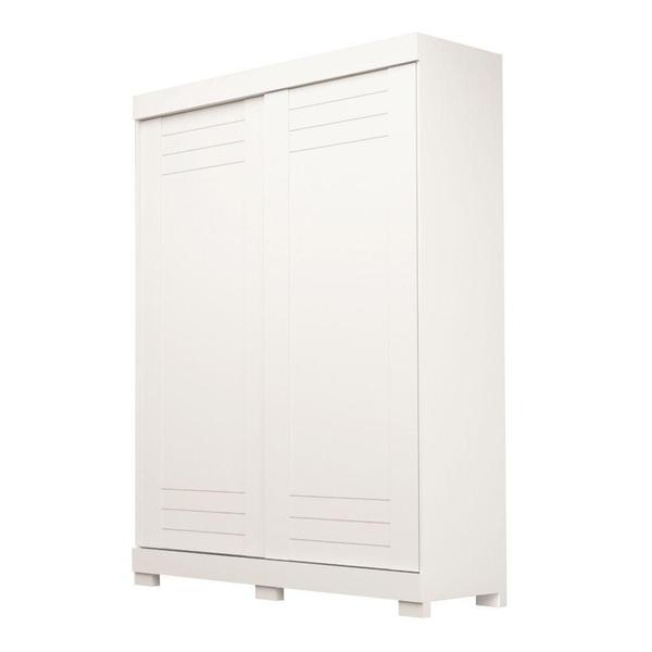 Imagem de Guarda Roupa Solteiro 100% Mdf 2 Portas 2 Gavetas Ayla Acp Móveis Branco