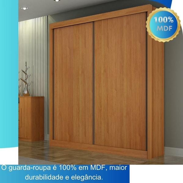 Imagem de Guarda Roupa Solteiro 100% MDF 2 Portas 3 Gavetas São Paulo - Leifer Móveis