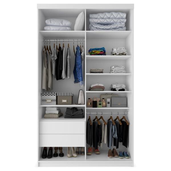 Imagem de Guarda-roupa Solteiro 100% Mdf Bp com 2 Portas de Espelho Geneve