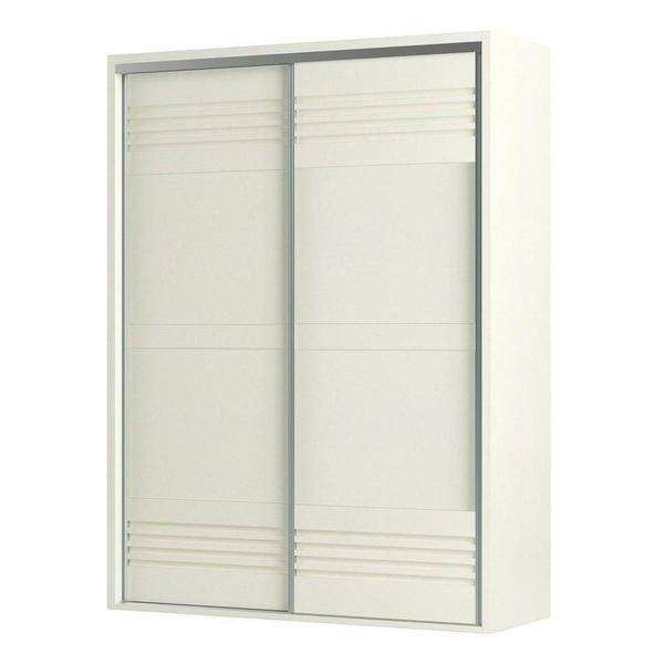 Imagem de Guarda Roupa Solteiro 179Cm 2 Portas De Correr 100% Mdf Tw601 Off White