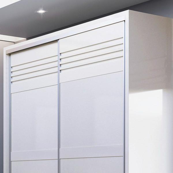 Imagem de Guarda Roupa Solteiro 179cm 2 Portas de Correr 100% MDF TW601 Off White - Dalla Costa