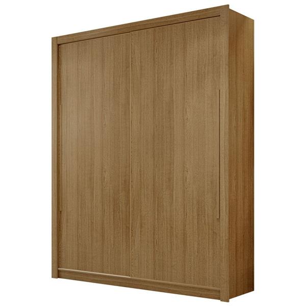 Imagem de Guarda Roupa Solteiro 188cm 2 Portas Flex Dubai Nature/Fendi - Vila Rica