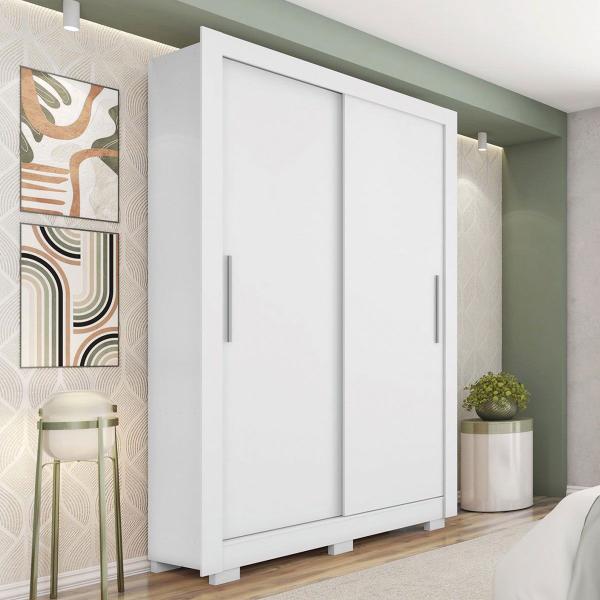 Imagem de Guarda-Roupa Solteiro 2 Portas 4 Gavetas 8002200228 Branco - Caemmun