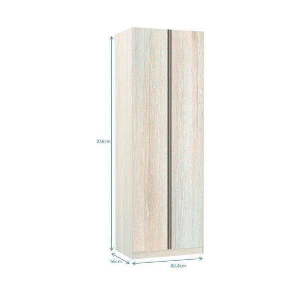 Imagem de Guarda-roupa Solteiro 2 Portas 80 Cm Legno Crema