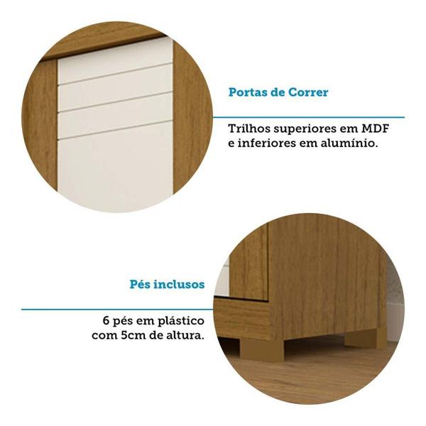 Imagem de Guarda-roupa Solteiro 2 Portas de Correr 100% Mdf Cinerária Espresso Móveis