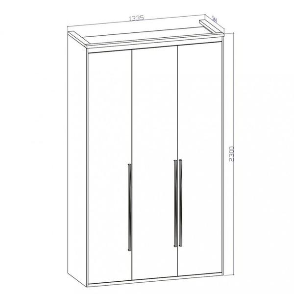 Imagem de Guarda Roupa Solteiro 3 Portas 100 MDF Originale Belmax