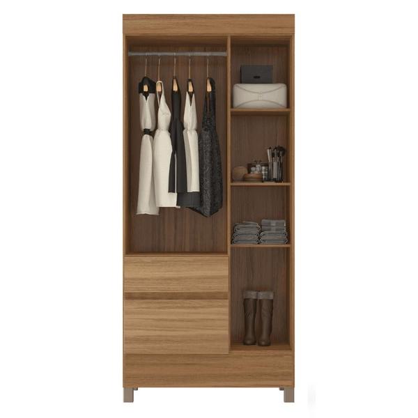 Imagem de Guarda roupa solteiro 3 portas 2 Gavetas Wind 32860 Amêndola Demóbile