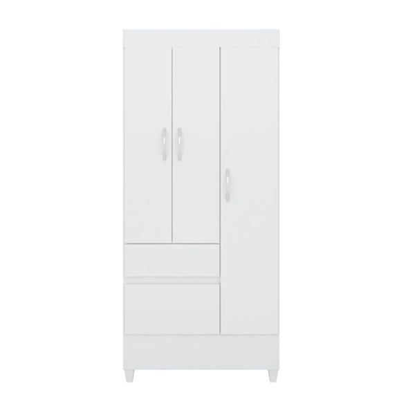 Imagem de Guarda Roupa Solteiro 3 Portas Wind 32860 Branco Rosa Flex Demóbile