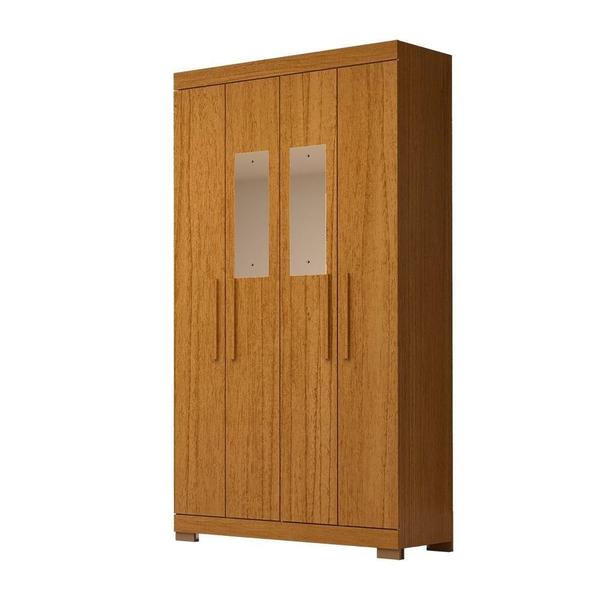 Imagem de Guarda Roupa Solteiro 4 Portas 100% Mdf Com Espelho Lana Acp Móveis Cinamomo