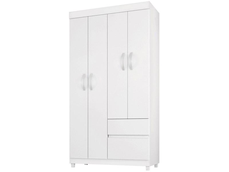 Guarda-roupa Solteiro 4 Portas 2 Gavetas Demóbile Lotus