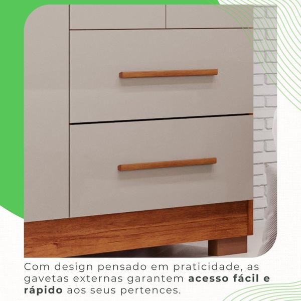 Imagem de Guarda-roupa Solteiro 4 Portas 2 Gavetas Estrela Premium