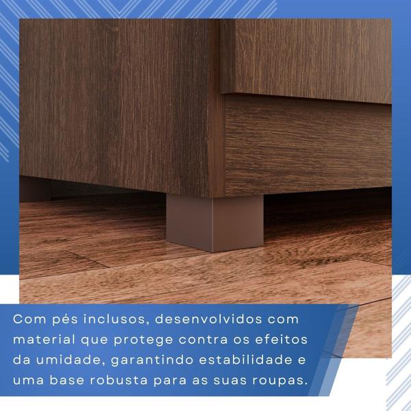 Imagem de Guarda-roupa Solteiro 4 Portas 3 Gavetas Roma Espresso Móveis