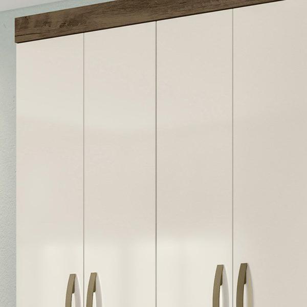 Imagem de Guarda Roupa Solteiro 4 Portas 8700 Castanho Wood Off White Moval