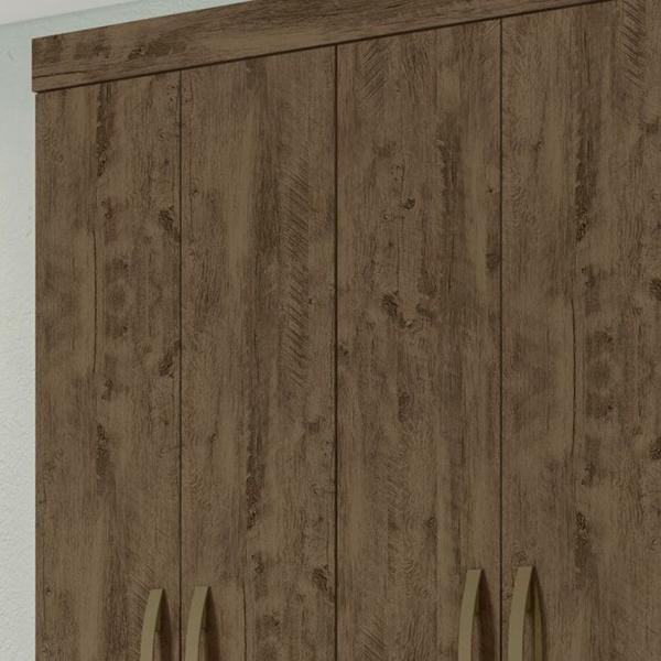 Imagem de Guarda Roupa Solteiro 4 Portas 8703 Castanho Wood Moval