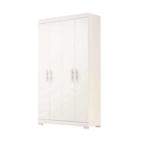 Imagem de Guarda Roupa Solteiro 4 Portas Lana Branco ACP Móveis 100%MDF