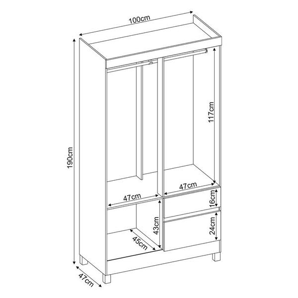 Imagem de Guarda Roupa Solteiro 4 Portas Lotus 42060 Branco Rosa Flex Demóbile