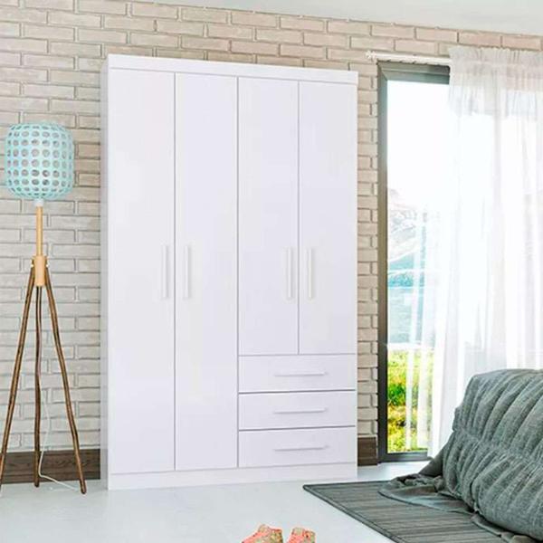 Imagem de Guarda-Roupa Solteiro Advantage 4 PT 3 GV Branco