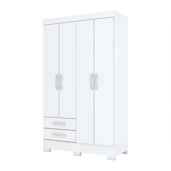 Imagem de Guarda-Roupa Solteiro Fabuloso 4 PT 2 GV Branco