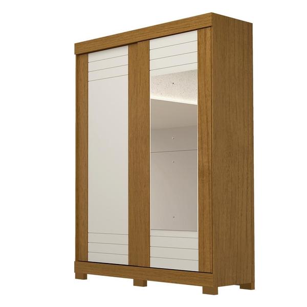 Imagem de Guarda-Roupa Solteiro França Com Espelho 2 Portas 100% MDF Linhamobília